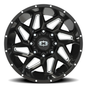 Vision 361 20x10 -25 8x180mm 124.2mm Gloss Black Milled Spokes