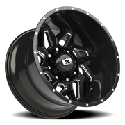 Vision 361 20x12 -51 8x180mm 124.2mm Gloss Black Milled Spokes