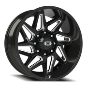 Vision 361 22x10 -25 8x170mm 125.2mm Gloss Black Milled Spokes