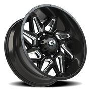 Vision 361 22x10 -25 8x180mm 124.2mm Gloss Black Milled Spokes