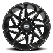 Vision 361 22x12 -51 8x170mm 125.2mm Gloss Black Milled Spokes