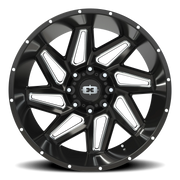 Vision 361 24x12 -51 8x170mm 125.2mm Gloss Black Milled Spokes