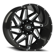 Vision 361 24x12 -51 8x165.1mm 125.2mm Gloss Black Milled Spokes