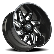 Vision 361 24x12 -51 8x165.1mm 125.2mm Gloss Black Milled Spokes