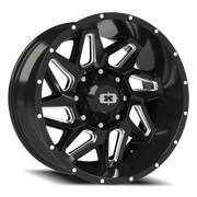 Vision 361 20x9 +12 8x165.1mm 125.2mm Gloss Black Milled Spokes