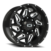 Vision 361 18x9 +12 8x165.1mm 125.2mm Gloss Black Milled Spokes