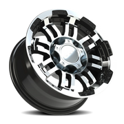 Vision 375 15x7.5 -12 5x139.7mm 110mm Gloss Black Machined Face