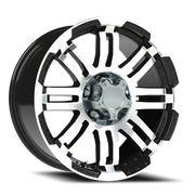 Vision 375 18x9 +18 5x114.3mm 83mm Gloss Black Machined Face