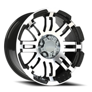 Vision 375 17x8.5 +18 5x114.3mm 83mm Gloss Black Machined Face