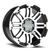 Vision 375 20x9 +25 6x135mm 87.1mm Gloss Black Machined Face