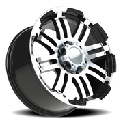 Vision 375 18x9 +18 6x139.7mm 106.2mm Gloss Black Machined Face