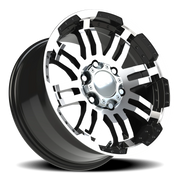 Vision 375 17x8.5 +25 6x127mm 78.1mm Gloss Black Machined Face