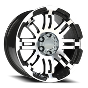 Vision 375 17x8.5 +18 6x114.3mm 73mm Gloss Black Machined Face