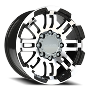 Vision 375 18x8.5 +18 8x165.1mm 125.2mm Gloss Black Machined Face