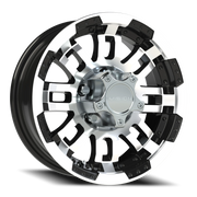 Vision 375 14x5.5 +0 5x114.3mm 83mm Gloss Black Machined Face
