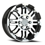 Vision 375 16x6.5 +45 6x130mm 84mm Gloss Black Machined Face