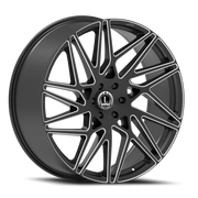 Luxxx Alloys 38 22x9 +33 6x135mm 87.1mm Gloss Black Milled