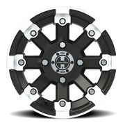 Vision 393 12x7 +3 4x110mm 86mm Matte Black Machined Lip