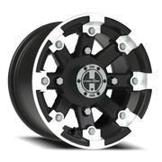 Vision 393 12x7 +3 4x156mm 131.1mm Matte Black Machined Lip