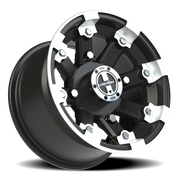 Vision 393 12x7 +3 4x156mm 131.1mm Matte Black Machined Lip