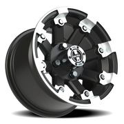 Vision 393 12x7 +3 4x101.6mm 69.85mm Matte Black Machined Lip