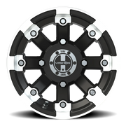 Vision 393 12x8 -10 4x136mm 110.5mm Matte Black Machined Lip