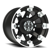 Vision 393 12x8 -10 4x156mm 131.1mm Matte Black Machined Lip