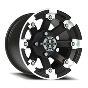 Vision 393 12x8 -10 4x101.6mm 69.85mm Matte Black Machined Lip