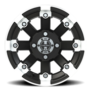 Vision 393 12x8 -10 4x101.6mm 69.85mm Matte Black Machined Lip