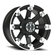 Vision 393 14x7 +3 4x156mm 131.1mm Matte Black Machined Lip