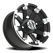 Vision 393 14x7 +3 4x156mm 131.1mm Matte Black Machined Lip