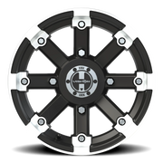 Vision 393 14x7 +3 4x156mm 131.1mm Matte Black Machined Lip