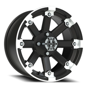 Vision 393 14x7 +3 4x101.6mm 69.85mm Matte Black Machined Lip