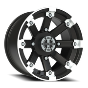 Vision 393 14x8 -10 4x156mm 131.1mm Matte Black Machined Lip
