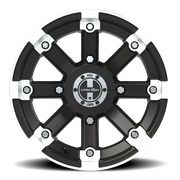 Vision 393 14x8 -10 4x156mm 131.1mm Matte Black Machined Lip