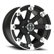 Vision 393 14x8 -10 4x101.6mm 69.85mm Matte Black Machined Lip