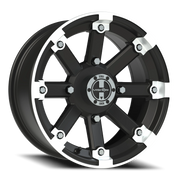 Vision 393 15x7 +3 4x156mm 131.1mm Matte Black Machined Lip