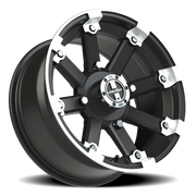 Vision 393 15x7 +3 4x156mm 131.1mm Matte Black Machined Lip