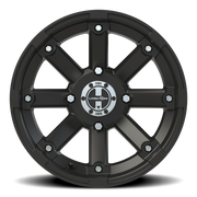 Vision 393 15x8 -10 4x110mm 86mm Matte Black Machined Lip