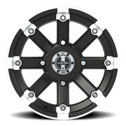 Vision 393 15x8 -10 4x156mm 131.1mm Matte Black Machined Lip