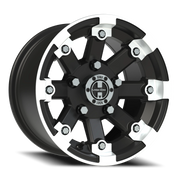 Vision 393 12x7 +3 5x114.3mm 79.4mm Matte Black Machined Lip