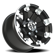 Vision 393 12x7 +3 5x114.3mm 79.4mm Matte Black Machined Lip