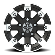 Vision 393 12x7 +3 5x114.3mm 79.4mm Matte Black Machined Lip