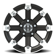 Vision 393 14x7 +3 5x114.3mm 79.4mm Matte Black Machined Lip