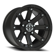 Vision 393 14x8 -10 5x114.3mm 79.4mm Matte Black Machined Lip