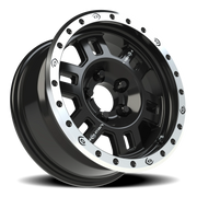 Vision 398 16x7 +0 5x120.65mm 83.3mm Gloss Black Machined Lip
