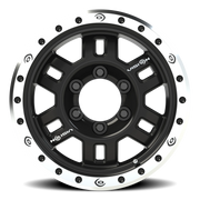 Vision 398 16x7 +0 6x139.7mm 110mm Gloss Black Machined Lip