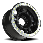 Vision 398 17x8.5 -15 6x139.7mm 110mm Gloss Black Machined Ring
