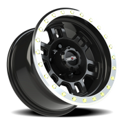 Vision 398 15x8 -19 5x139.7mm 110mm Gloss Black Machined Lip