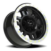 Vision 398 16x8 +0 5x127mm 78.1mm Gloss Black Machined Lip